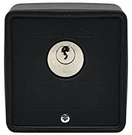 Dieffematic SELETTORE A CHIAVE DA ESTERNO DOPPIO CONTATTO IN ABS COMPATIBILE PRASTEL SPE2 VDS, TOGGLE, PULSANTE, MANUALE, NERO