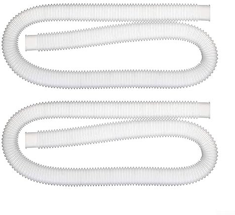 URPIZY 2PCS Swimming Pool Hose, 1-1/4 Inch Connection Tube, White, Polyethylene Plastic, Pool Hose, 2 Pack, Hardware Components
