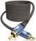 EMK Subwoofer Cable RCA to RCA Audio Cable 24K Gold-Plated Nylon Braided Double Shielded Digital Analogue Supports Amplifiers,Home Theater,Hi-Fi Systems,Subwoofer(50ft/15m)