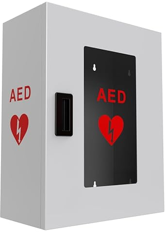 ISOP Armadietto per la Conservazione del Defibrillatore DAE | Scatola del Pronto Soccorso Montata a Parete | Scatola per DAE | Cassetta per Defibrillatore | Contenitore per DAE Box Protettivo per DAE