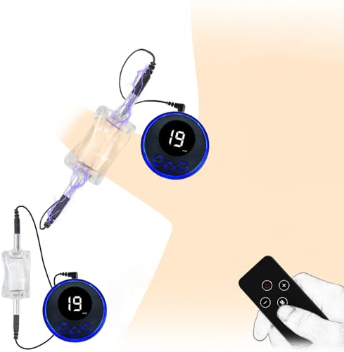 Jpscor E-stim Penisringe Hodenring Elektro Schock Cockring Set, Reizstromgeräte Bondage Penis Trainer mit Host und Penis-Elektroden-Ring SM Stimulieren Sexspielzeug für Männer Paare