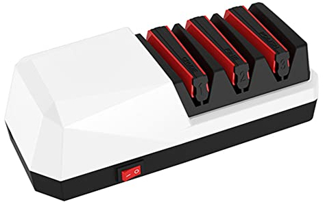 Electric Knife Sharpener - Diamond Knife Sharpener 3-Stage Professional Knife Sharpening System, UK Electric Knife Sharpener Get Sharp Results Fast, for Kitchen Knives Scissors
