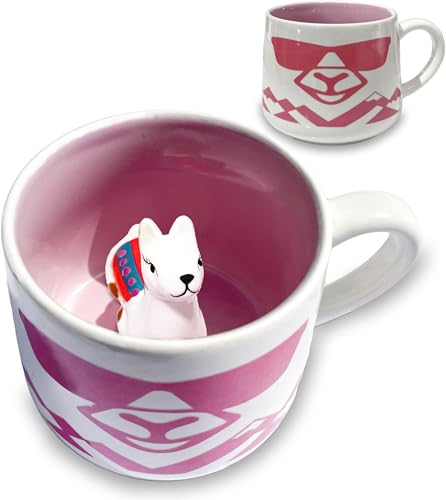 Süße 3D Tasse Lustige Alpaka Lama Tassen Tier Figur Innen - Cup Mug mit Cooler Lama Deko - Cute Kawaii Süße Geschenke für Frauen Tante Freund als Kaffeetasse Lustige Tasse Kinder Teetassen - 350ml