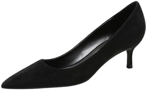 Jamron Women's Velvet 5CM/8CM High Heels Elegant Pointed Toe Pumps Office Shoes