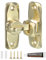 sourcing map 90/180 Degree Barn Door Lock, No Drilling Zinc Alloy Flip Gate Sliding Latches, Portable Security Door Lock Latch for Kitchen Cabinet Push/Sliding/Barn Door, Gold