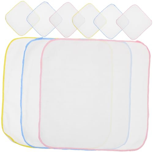 Beatifufu 9stücke Baumwoll-spucktücher Für Wasserabsorbierende Quadratische Tücher Blau Und Gelb Je Für Füttern Und Teething