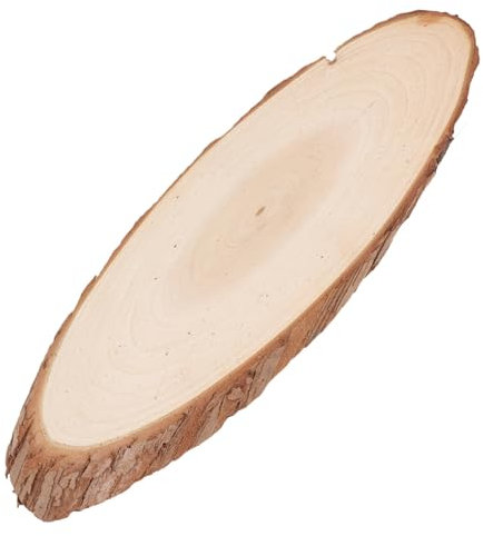 NUOBESTY Große Baumscheibe Ovales Mittelstück Holzrindenstück Unvollendetes Für Zuhause