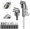 105° Winkelschrauber Vorsatz Adapter, Winkelbohraufsatz, Corner Tool Screw Hub with Multi-function Bend Screwdriver Bit, 1/4-Zoll Sechskantschaft Winkelgetriebe für Garage Bauarbeiter (Kurz + Lang)