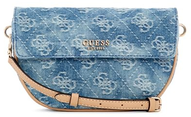 GUESS Cerelia Flap Shoulder Bag Denim Logo