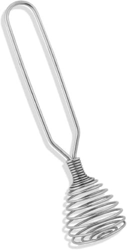 Silver 8 Inch Spring Whisk Stainless Steel Mini French Spring Coil Whisks Egg Whisk Wire Whip Cream Beater Kitchen Utensils for Stirring, Baking and Cooking, Cooking Utensils
