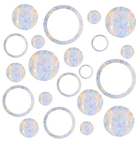 45 Stück Prisma Fensteraufkleber Suncatcher Sticker Antivogel-und Anti-Kollisions-Fensteraufkleber Sonnenfänger Sticker Fensterbilder Frühling für Stoppt Vögel Türfenster Esszimmer Schlafzimmer