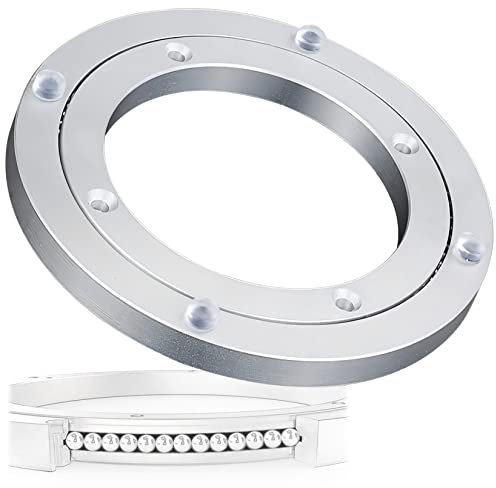 Charges Lourdes Plateau Tournant Roulement À Billes, Rotatif Lisse À 360° Alliage D'aluminium Lazy Susan Base Ronde Rotative, Plateau Tournant pour Table en Verre Bois Marbre, Ø12-100 Cm