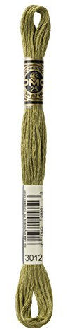 Dmc 6-Strand Embroidery Cotton 8.7yd-Medium Khaki Green