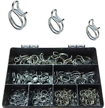 84 x Assorted Mikalor Double Wire Spring Clips Coolant Oil Turbo Hose Pipe Clamp