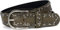 styleBREAKER Nietengürtel mit mehrfarbigen kleinen Nieten, Gürtel Kunstleder Einfarbig, kürzbar, Hüftgürtel Unisex 03010071, Farbe:Oliv, Größe:100cm