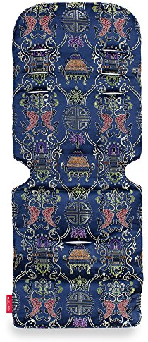 Maclaren Universal Sitzauflage Lucky Fish - Doppelseitiges Kinderwagenzubehör, Atmungsaktiv und maschinenwaschbar, Einfaches Anbringen/Abnehmen an allen faltbaren Kinderwagen