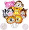 9 Stück Folienballon Tiere Helium set, Aufblasbar Luftballons Dschungel für Baby Junge Kinder Party Dekoration,Riesigen Tierkopf Ballons für1-2-3 -5-6-7-8-9-10 Jahre Geburtstags-deko-geschenk(40-60cm)