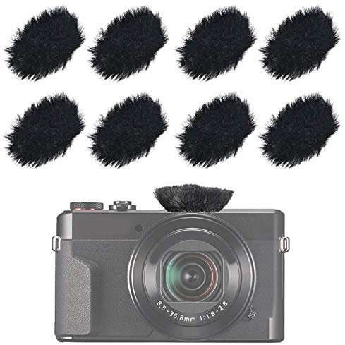 SUNMON Lot de 8 bonnettes anti-vent en fourrure pour appareil photo reflex numérique