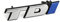 TDI Schriftzug vorn Kühlergrill Emblem Logo chrom blau Typzeichen Clip, für Fahrzeuge mit kurzem Vorderwagen (PR-Code AC0), ab Modelljahr 1995