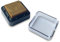 Stemplino® Stempelkissen klein Ink pad Mini Kissen mit Farbe für Kinder Hochzeit Album zum Stempeln für Embossing Scrapbooking Bullet Journal Gestalten Basteln DIY (Gold)