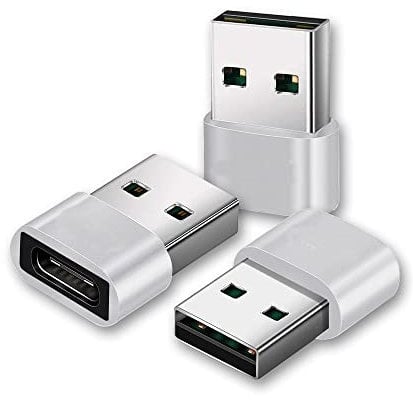 New USB to USB C Adapter 3Pack,Type C Female to USB A Male Charger Cable Converter for Apple Watch Ultra iWatch Series 8 7 9,AirPods,iPhone 12 13 14 15 16 Plus Max Pro,iPad 10 Air 4 5 Mini connector