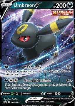 Umbreon V SWSH 203 - SWSH Black Star Promos - English + Heartforcards® Toploader