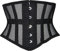 Hi-GERMANWEARS Hi-46 Women's Underbust Black Cotton Mesh Steel Boned Body Waist Shaper Training taillenkorsett Corsets (DE/NL/SE/PL, Alphanumerisch, S, Regular, Regular, Black)