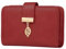 Faneam Portefeuille Femme Blocage RFID Portefeuilles en Cuir Petit Porte Monnaie avec Bracelet, Fermeture Eclair, 14 Emplacements de Cartes, Porte Carte Femme Cuir (Rétro Rouge)