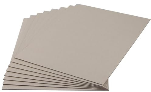 SINJEUN A3 Greyboard 30 Sheets, Thick 2000 Micron Mount Board Chipboard Sheets, Kraft Backing Board Card Cardboard for Model Making