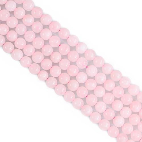 Rose Quartz Crystal Beads - 85pcs, 4mm Round, Gemstone & Stone Beads for Jewellery Making