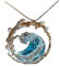 ARMERI 2024 Ocean's Oath Jewelry Set, Ocean Themed Jewelry Sets, Ocean Charm Jewelry Set, Blue Cubic Zirconia Jewelry for Frauen und Mädels (Necklace)