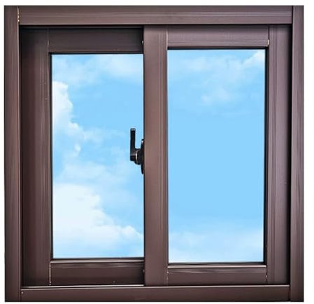 Ventanas Aluminio Ventana de Aluminio Marrón para El Hogar con Mosquitero, Ventana Corrediza Horizontal para Cobertizo, Buhardilla, Cabaña, Casa del Árbol o Remolque, Ventana Corrediza para Sótano(WxH