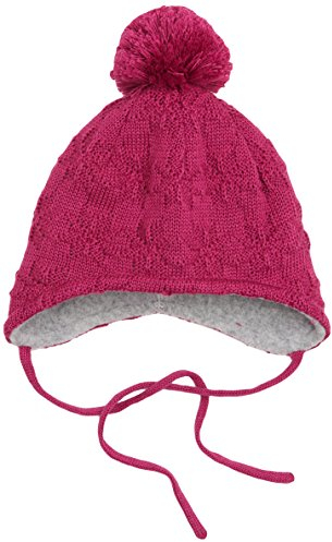 maximo Baby-Mädchen Jamme, Bindeband, Pompon Mütze, Rot (Beere 26), 43