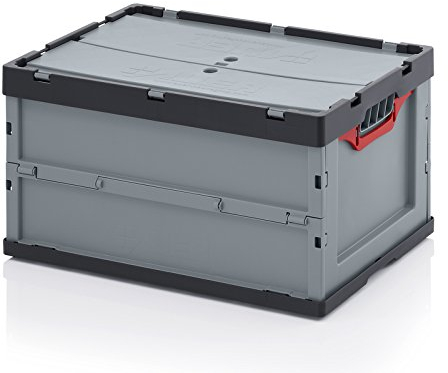 Profi-Faltbox 60 x 40 x 32 mit Deckel - Klappbox Eurobox Transportbox Aufbewahrungsbox 60x40x32