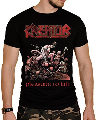 Kreator Herren T-Shirt Schwarz Schwarz Gr. M, Schwarz