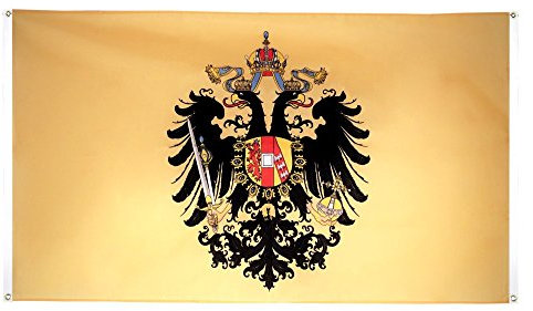 Digni Drapeau de Balcon (avec 4 Oeillets) Autriche-Hongrie 1815-1915 - 90 x 150 cm Sticker Gratuit
