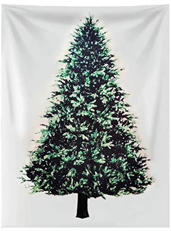 Eimilaly Weihnachtsbaum Wandteppich mit Nägeln, Flanell Wandteppich hängende Wandteppiche Geschenke für Weihnachten Dekoration, Geburtstag und Zimmer Dekor etc, 60x40in