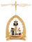 BRUBAKER 2-stöckige Weihnachtspyramide aus Holz - 30 cm - Krippenszene mit Jesuskind Maria und Josef, Engeln und Sternsingern