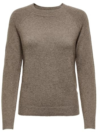 ONLY Damen Pullover Strickpullover ONLRICA Life 15204279,Brownie/Detail:White Melange,XS