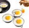 Stainless Steel Egg Poacher, Perfect Poached Egg Maker, Round Egg Cooker Rings For Breakfast Cooking Tool 3 Poached Egg Cups
