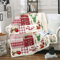 Weihnachten Decke 75x100 Weihnachtsbaum Weihnachtsmann Hirsch Fleece Decke Rot Büffelkaro Karo Fuzzy Decke Weihnachten Schlafzimmer Dekor Winter Urlaub Sherpa Decke Schneeflocke Dekor Rot Grün