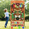 Lets Joy Hawaii Wurfspiel, Hawaii Deko Wurfspiel, Hawaii Werfen Spiele Banner, Aloha Tiki Bar Toss Spiele mit 4 Wurfsäckchen und 10 m Seil, Outdoor Indoor Hawaiian Strand Party Zubehör (Tiki Bar)