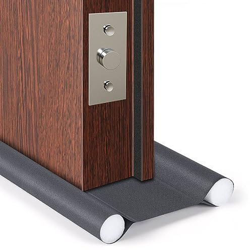 Guarnizione Porta Blindata da 8.5 cm a 10 cm di Spessore, HASA zone Paraspifferi Porta Blindata con Impermeabile Tessuto Oxford, Guarnizione Porta,Grigio