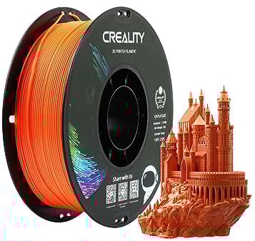 Creality CR PLA Filament 1,75mm, 1.0kg Spule Filament für 3D Drucker, Maßgenauigkeit ±0.03mm Druckfilament, Geeignet für FDM 3D Drucker (Fluoreszierendes Orange)