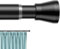 AIZESI Gardinenstange ohne Bohren 113-197cm Teleskopstange Vorhangstange Duschvorhangstange Spannstange Verstellbare Gardinenstange Klemmstange für Gardinen, Badezimmer - Schwarz (Durchmesser 22mm)