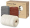 Makramee Set Anfänger, Homewit 3 mm x 400 m Set mit 3 Macrame-Baumwolle Qetlavee für Pflanzenaufhänger, Wandbehänge, Katzenhäuser und Fleischkochseile (Grau, Rost, Beige)