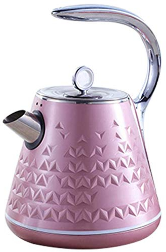 Bouilloires, bouilloires rétro pour eau bouillante, carafe en acier inoxydable, 1500 W, base rotative à 360 degrés Bpa, 1,8 L/rose