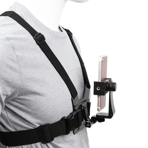 Orco Chest Mount Harness and Backpack Shoulder Strap Mount with Phone Clip for Action Camera and Phone Filming Accessories