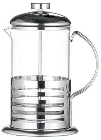 Sujhyrty Manuelle Kaffee Espressomaschine Topf Edelstahl Glas FranzöSisch Kaffee Tee Perkolator Filterpresse Kolben 600 Ml