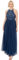 Maya Deluxe Damen Womens Ladies Bridesmaid Maxi Dress Halter Neck Sequin Embellished Prom Graduation Wedding Brautjungfernkleid, French Navy, 42